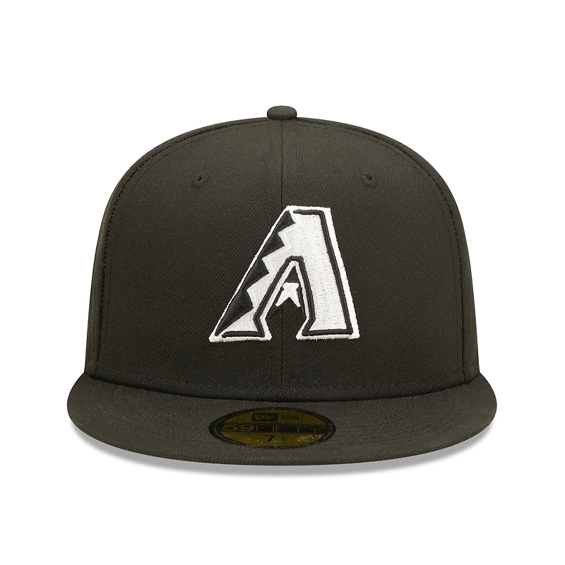 Casquette ajustée 59FIFTY avec logo de l'équipe des Diamondbacks l'Arizona New Era pour homme, noire
