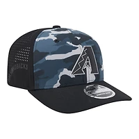 Men's New Era Black Arizona Diamondbacks Tonal Camo 9SEVENTY Stretch-Snap Hat