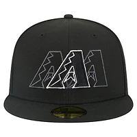 Casquette ajustée New Era noire Arizona Diamondbacks Tri-Hit 59FIFTY pour homme