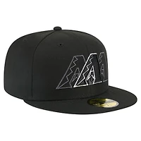 Casquette ajustée New Era noire Arizona Diamondbacks Tri-Hit 59FIFTY pour homme