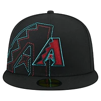 Casquette ajustée 59FIFTY noire New Era pour homme, Arizona Diamondbacks, à mailles en fil