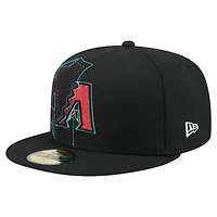 Casquette ajustée 59FIFTY noire New Era pour homme, Arizona Diamondbacks, à mailles en fil