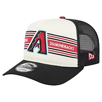 Casquette snapback A-Frame 9FIFTY Trucker pour homme New Era crème/noir Arizona Diamondbacks Banner