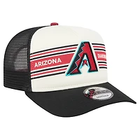 Casquette snapback A-Frame 9FIFTY Trucker pour homme New Era crème/noir Arizona Diamondbacks Banner