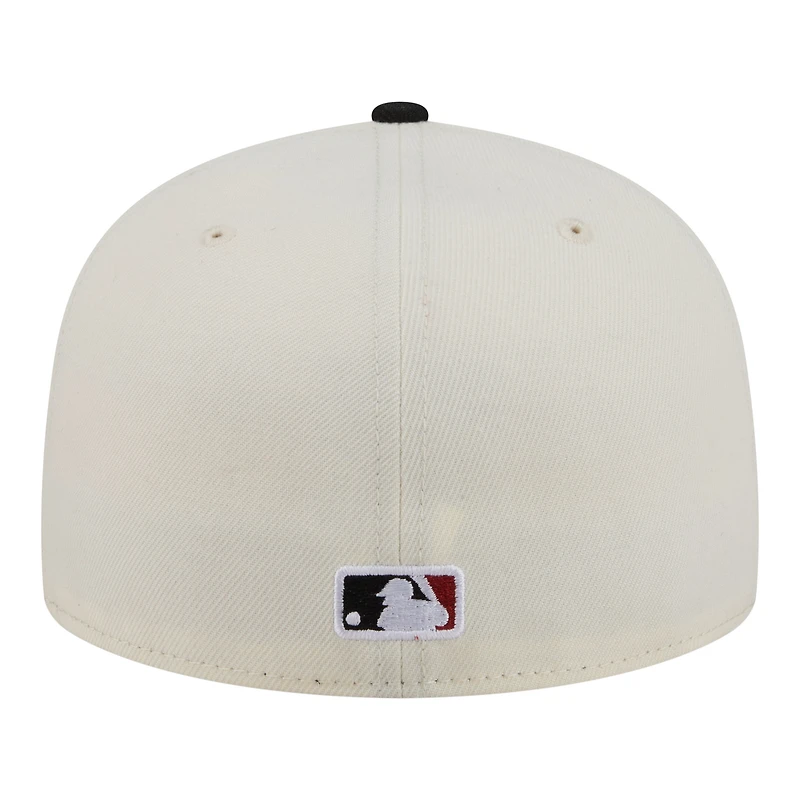 Men's New Era  Cream/Black Arizona Diamondbacks Bullpen Cart 59FIFTY Fitted Hat