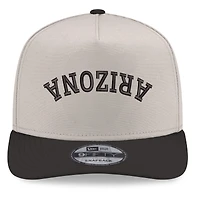 Casquette snapback New Era 9FIFTY à motif tête de mort et logo de la ville des Diamondbacks de l'Arizona, crème/noir