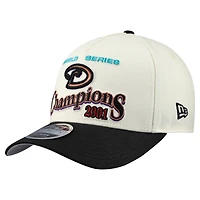 Casquette ajustable New Era 9FORTY M-Crown pour homme, crème/noir, Arizona Diamondbacks World Series