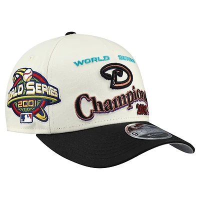 Men's New Era  Cream/Black Arizona Diamondbacks World Series 9FORTY M-Crown A-Frame Adjustable Hat
