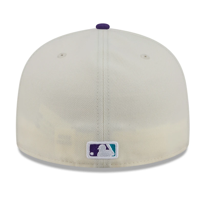 Men's New Era Cream/Purple Arizona Diamondbacks 2026 Baseball Hall of Fame 59FIFTY Fitted Hat