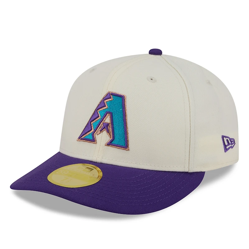 Men's New Era Cream/Purple Arizona Diamondbacks 2026 Baseball Hall of Fame 59FIFTY Low Profile Fitted Hat