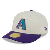 Men's New Era Cream/Purple Arizona Diamondbacks 2026 Baseball Hall of Fame 59FIFTY Low Profile Fitted Hat