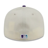 Casquette ajustée New Era crème/violette Arizona Diamondbacks 2026, Temple de la renommée du baseball, modèle 59FIFTY à profil bas pour homme