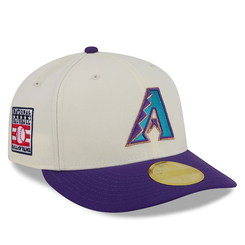 Men's New Era Cream/Purple Arizona Diamondbacks 2026 Baseball Hall of Fame 59FIFTY Low Profile Fitted Hat