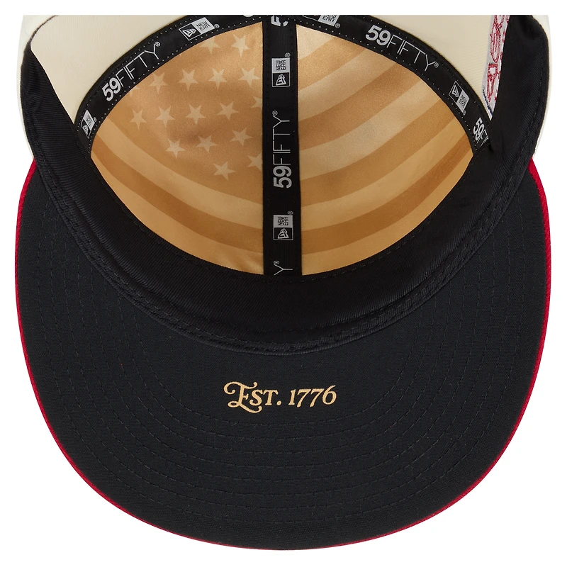 Casquette ajustée New Era crème/rouge Arizona Diamondbacks USA 250 Fourth of July 59FIFTY pour homme