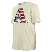 Men's New Era Cream Arizona Diamondbacks Americana Flag Fill T-Shirt