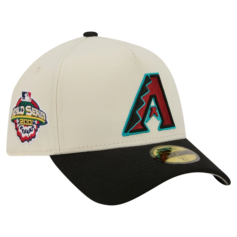 Casquette ajustée New Era Arizona Diamondbacks 59FORTY crème pour homme