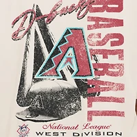 Men's New Era Cream Arizona Diamondbacks Cooperstown Collection Oversized Throwback Distressed T-Shirt