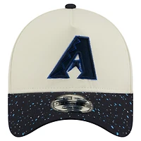 Men's New Era  Cream Arizona Diamondbacks Speckle A-Frame 9FORTY Adjustable Hat
