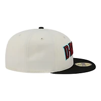 Men's New Era  Cream Arizona Diamondbacks Two-Tone Stitch 59FIFTY Fitted Hat