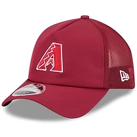Casquette trucker ajustable New Era Apex 9FORTY rouge foncé pour homme, Arizona Diamondbacks 2026.