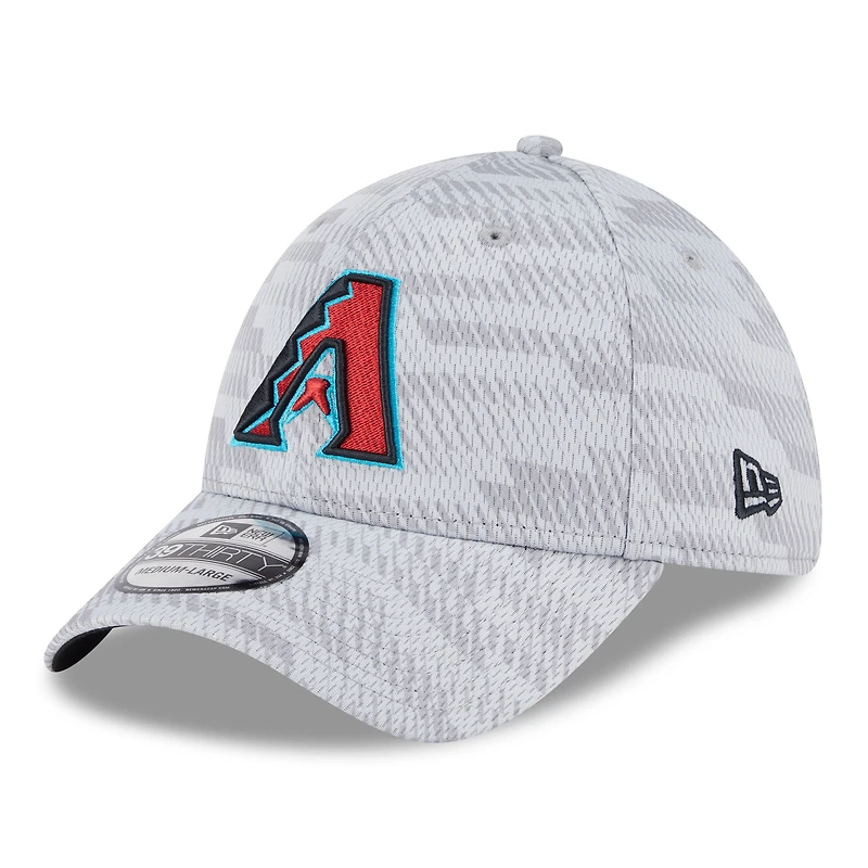 Men's New Era Gray Arizona Diamondbacks 2025 MLB Clubhouse 39THIRTY Flex Hat