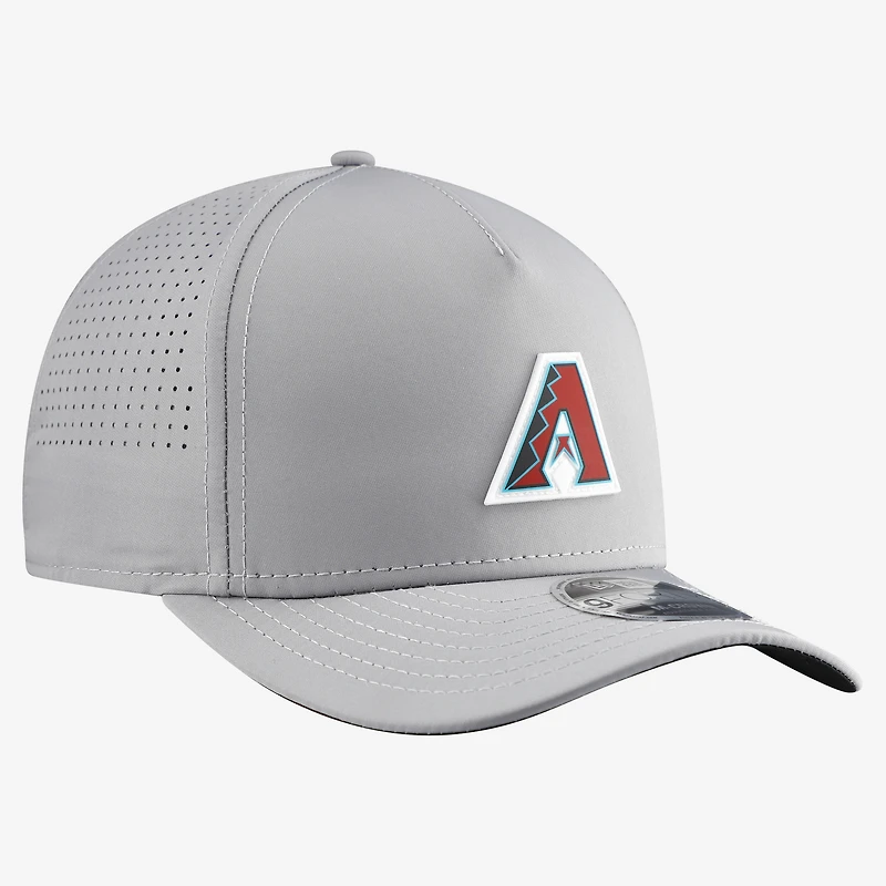 Casquette ajustable New Era Arizona Diamondbacks grise à micro-logo 9FORTY M-Crown A-Frame pour homme
