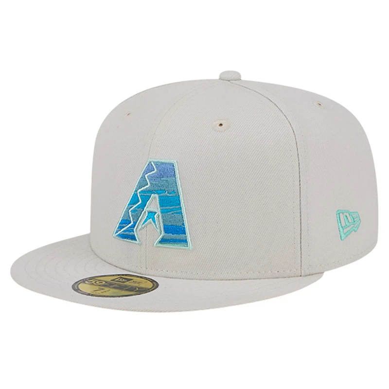 Casquette ajustée 59FIFTY kaki Arizona Diamondbacks Stone Mist New Era pour hommes