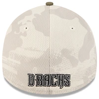 Men's New Era Light Beige/Olive Arizona Diamondbacks 2025 Armed Forces Day 39THIRTY Flex Hat