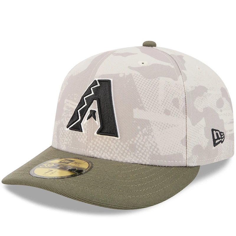 Casquette ajustée 59FIFTY pour homme, beige clair/olive, Arizona Diamondbacks 2025 Armed Forces Day