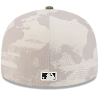 Men's New Era Light Beige/Olive Arizona Diamondbacks 2025 Armed Forces Day 59FIFTY Fitted Hat