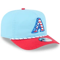 Men's New Era Light Blue/Red Arizona Diamondbacks 2025 Fourth of July Golfer Snapback Hat