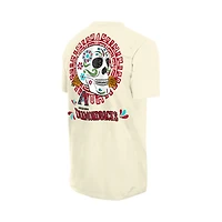 Men's New Era Natural Arizona Diamondbacks Dia de los Muertos Sugar Skull T-Shirt