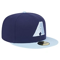 Men's New Era Navy/Light Blue Arizona Diamondbacks Color Pack 2-Tone 59FIFTY Fitted Hat