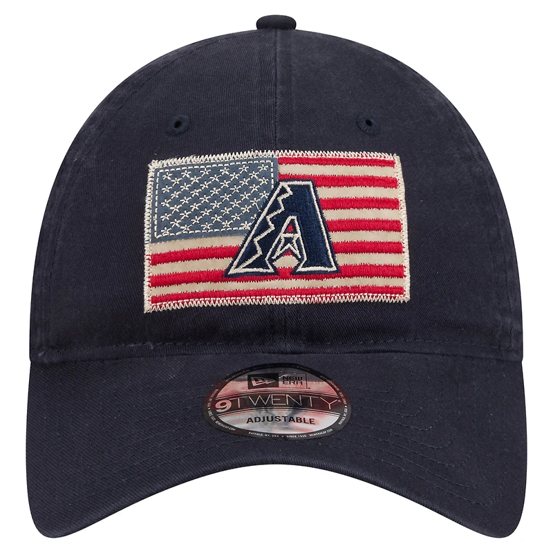 Men's New Era Navy Arizona Diamondbacks Americana Flag 9TWENTY Adjustable Hat