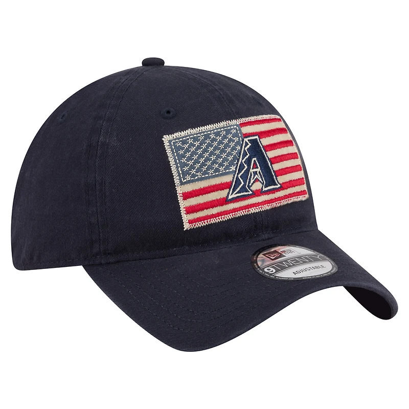 Men's New Era Navy Arizona Diamondbacks Americana Flag 9TWENTY Adjustable Hat