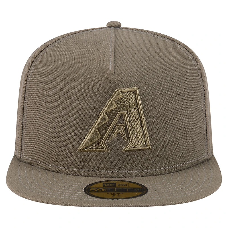 Casquette ajustée A-Frame 59FIFTY pour homme New Era, olive, Arizona Diamondbacks, color pack