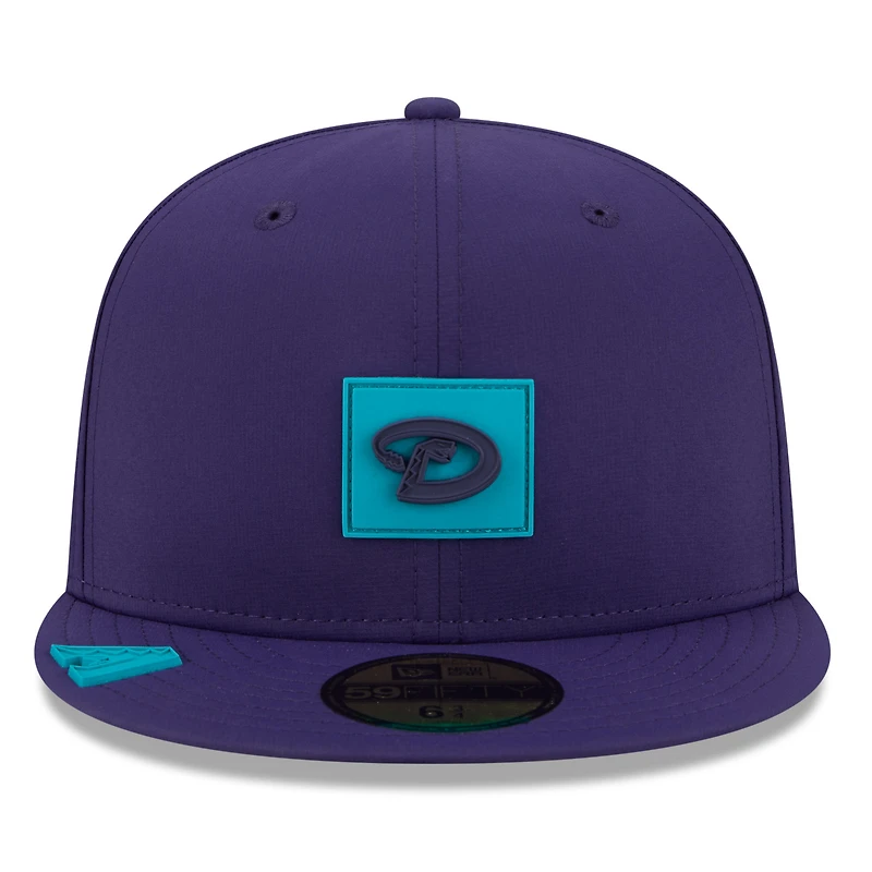 Casquette ajustée New Era violette Arizona Diamondbacks 2026 Clubhouse Alternate 59FIFTY pour homme