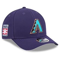 Casquette ajustable 9FORTY M-Crown violette New Era pour homme, modèle Temple de la renommée du baseball des Diamondbacks de l'Arizona