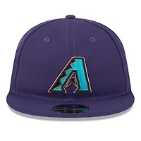 Casquette ajustable New Era violette 9FIFTY pour homme, motif rétro du Temple de la renommée baseball des Diamondbacks l'Arizona