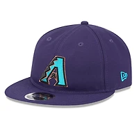 Casquette ajustable New Era violette 9FIFTY pour homme, motif rétro du Temple de la renommée baseball des Diamondbacks l'Arizona