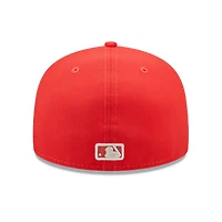Men's New Era Red Arizona Diamondbacks Lava Highlighter Logo 59FIFTY Fitted Hat