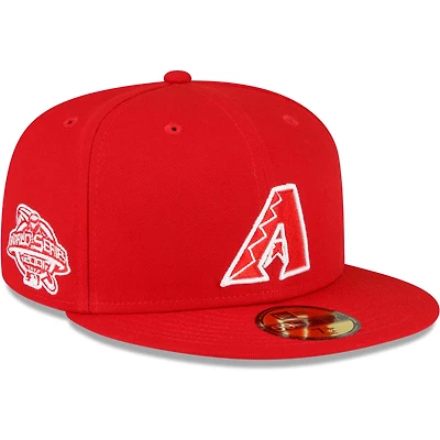 Casquette ajustée 59FIFTY pour homme avec écusson latéral Arizona Diamondbacks New Era rouge