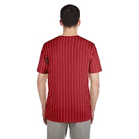 Men's New Era Red Arizona Diamondbacks Throwback Pinstripe T-Shirt