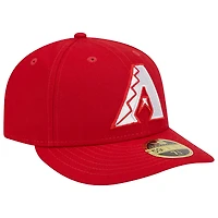 Casquette ajustée à profil bas 59FIFTY Scarlet Arizona Diamondbacks New Era pour homme