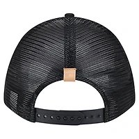 Men's New Era Stone/Black Arizona Diamondbacks Text A-Frame Trucker 9FORTY Hat