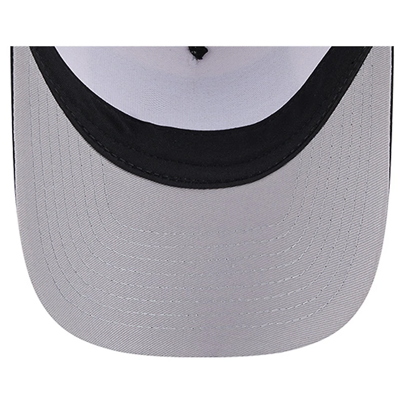 Men's New Era Stone/Black Arizona Diamondbacks Text A-Frame Trucker 9FORTY Hat