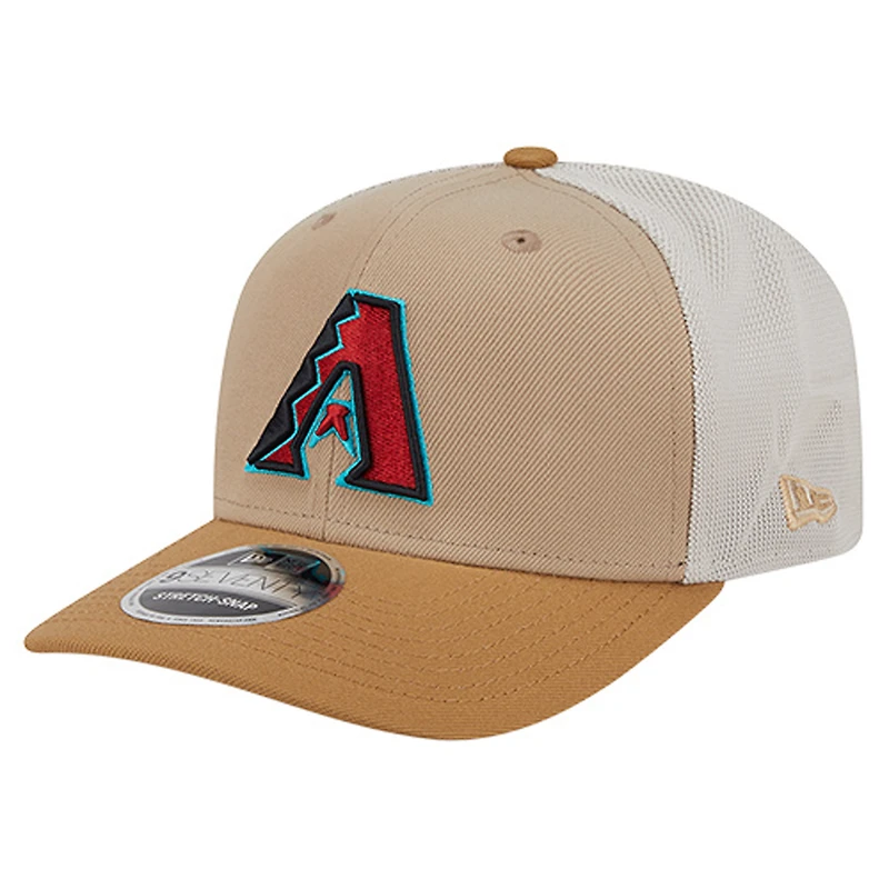 Men's New Era  Stone Arizona Diamondbacks 9SEVENTY Trucker Adjustable Hat