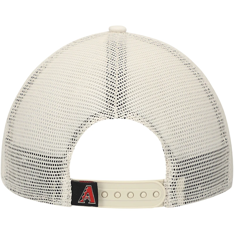 Men's New Era Stone Arizona Diamondbacks Game Day 9TWENTY Adjustable Trucker Hat