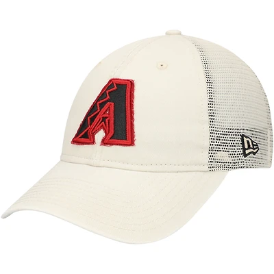 Men's New Era Stone Arizona Diamondbacks Game Day 9TWENTY Adjustable Trucker Hat