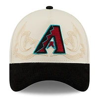 Casquette ajustable New Era Stone Arizona Diamondbacks 9FORTY à coutures western pour homme
